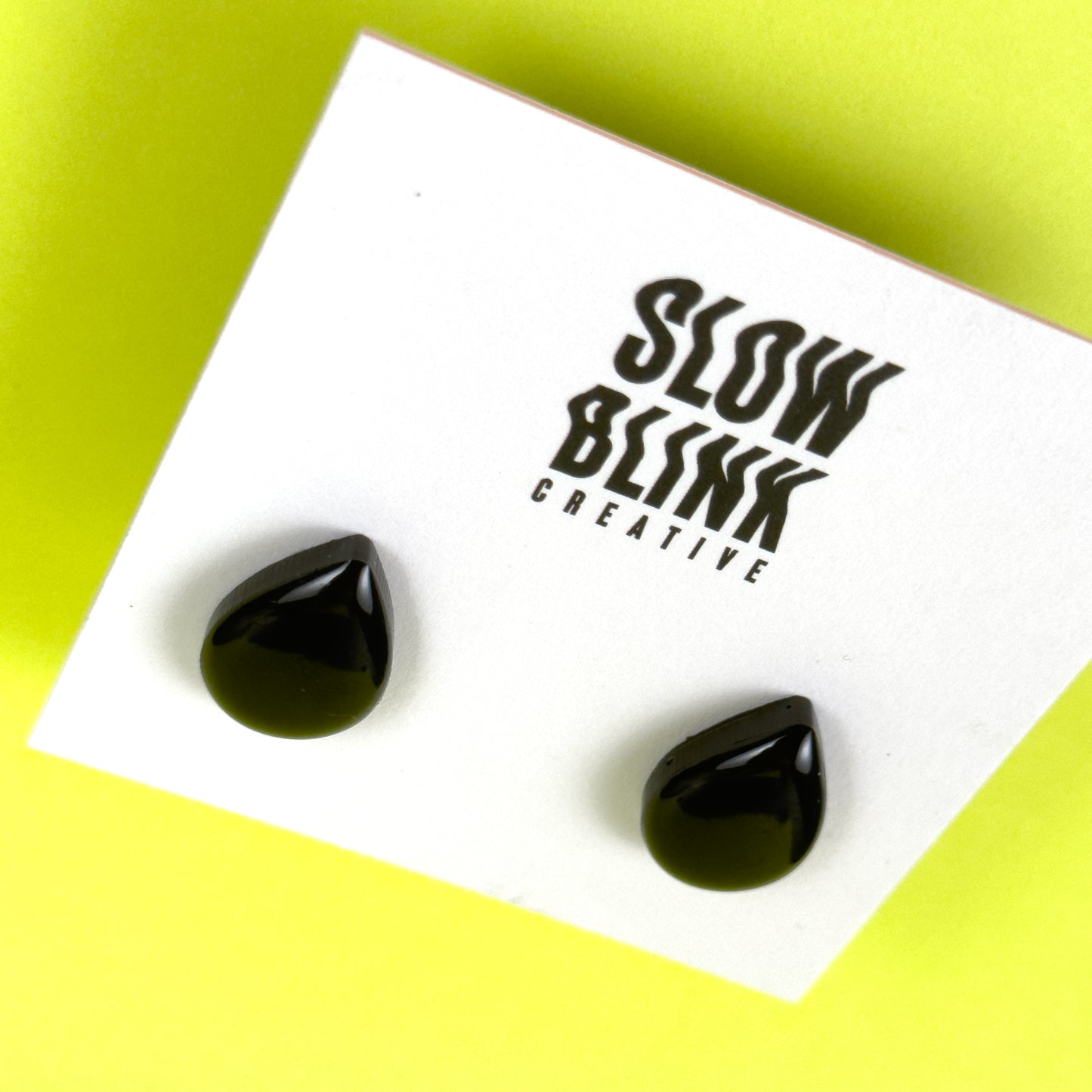 Black Teardrop Earrings