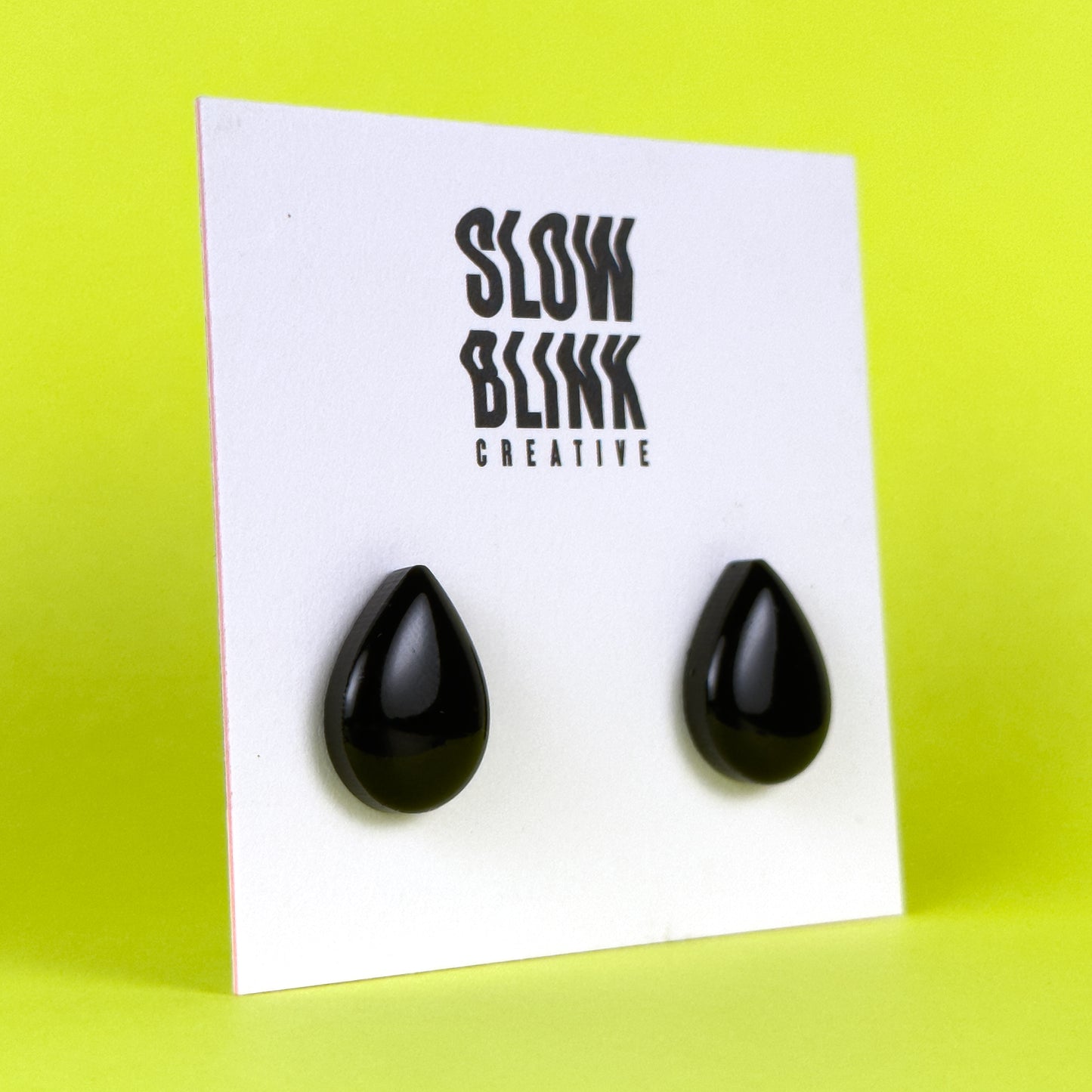 Black Teardrop Earrings