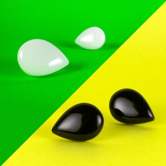 Black Teardrop Earrings