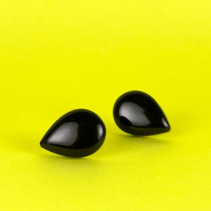 Black Teardrop Earrings