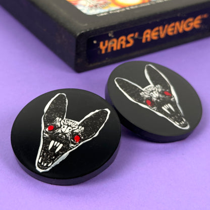 Vampire Bat Disc Earrings