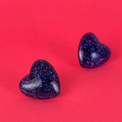 Purple Heart Earrings