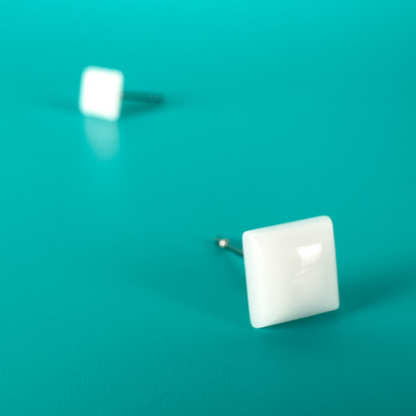 Tiny Square Stud Earrings