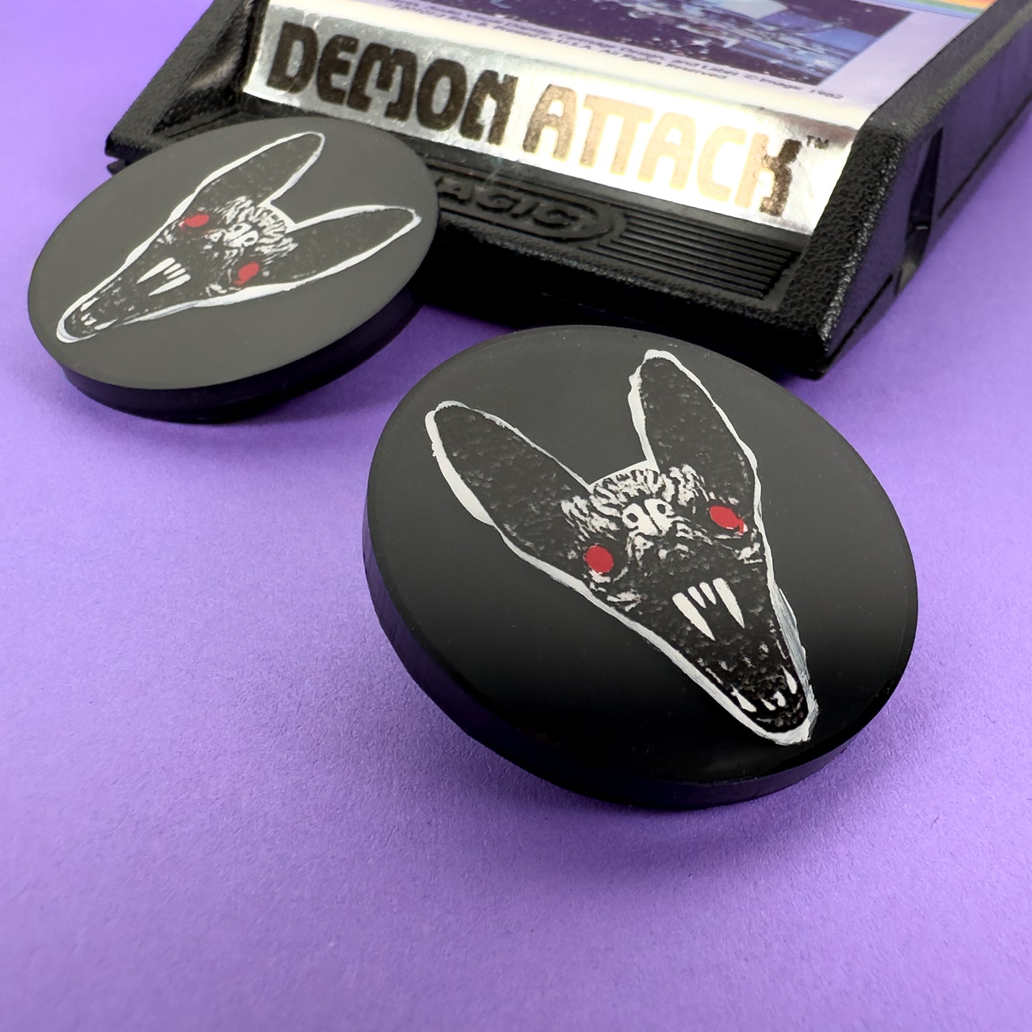 Vampire Bat Disc Earrings