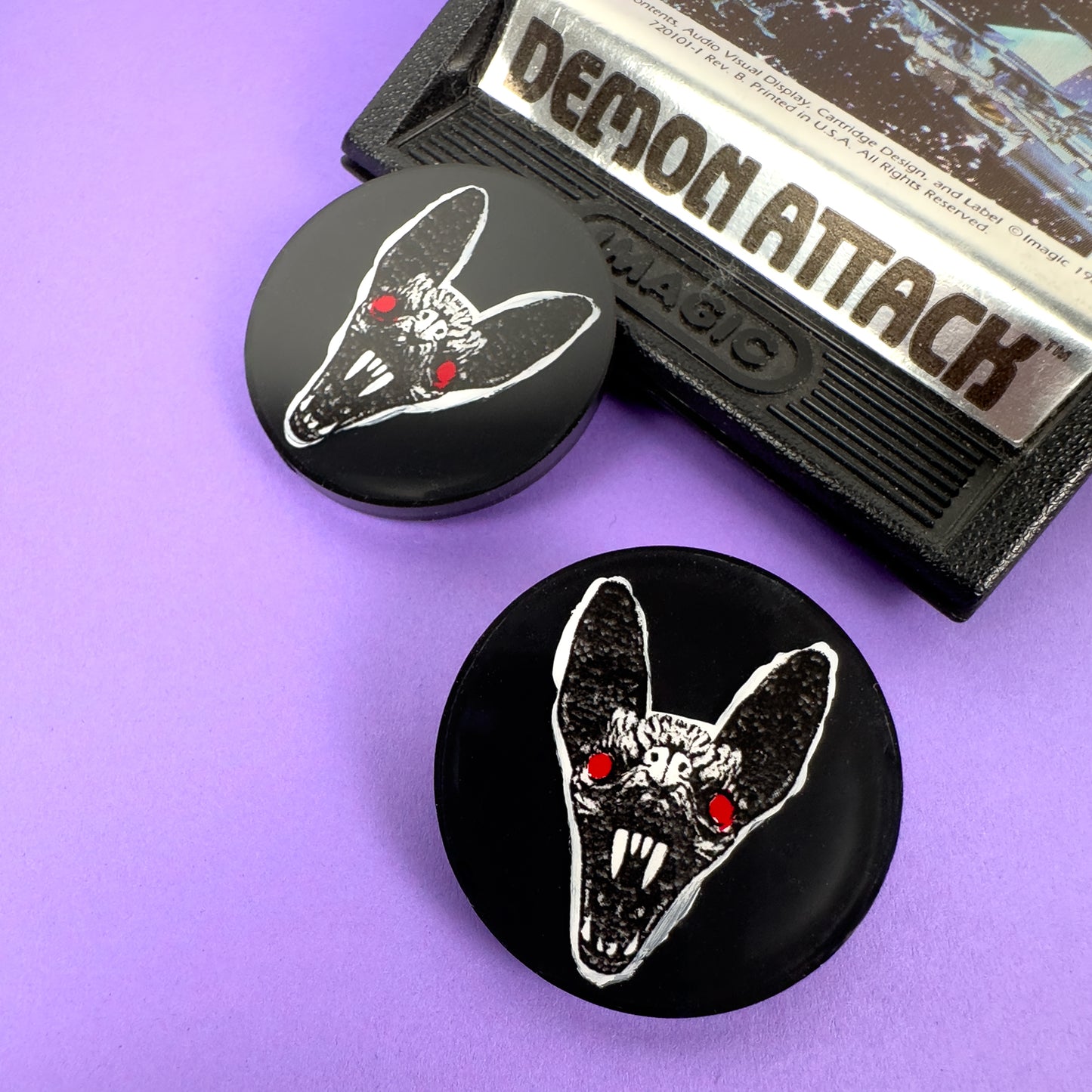 Vampire Bat Disc Earrings