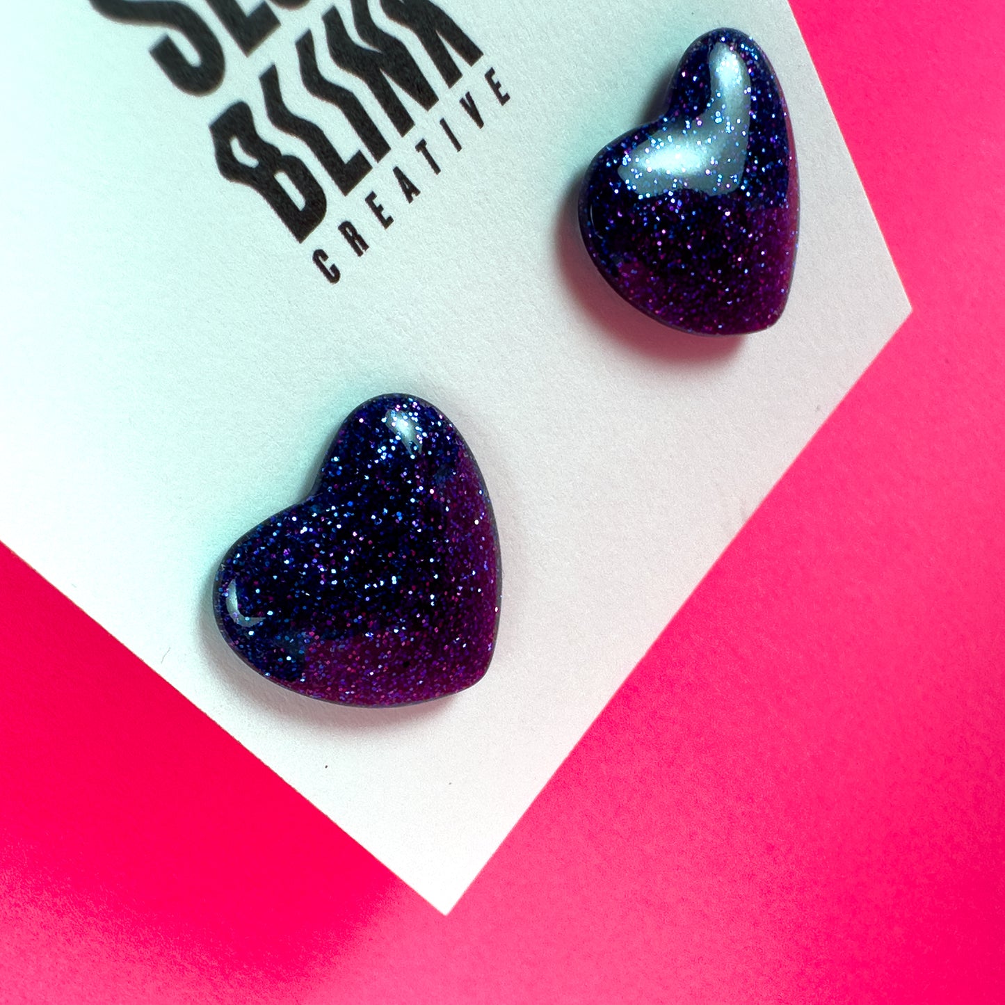 Purple Heart Earrings