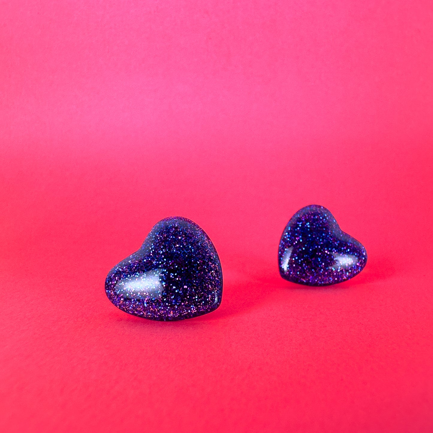 Purple Heart Earrings