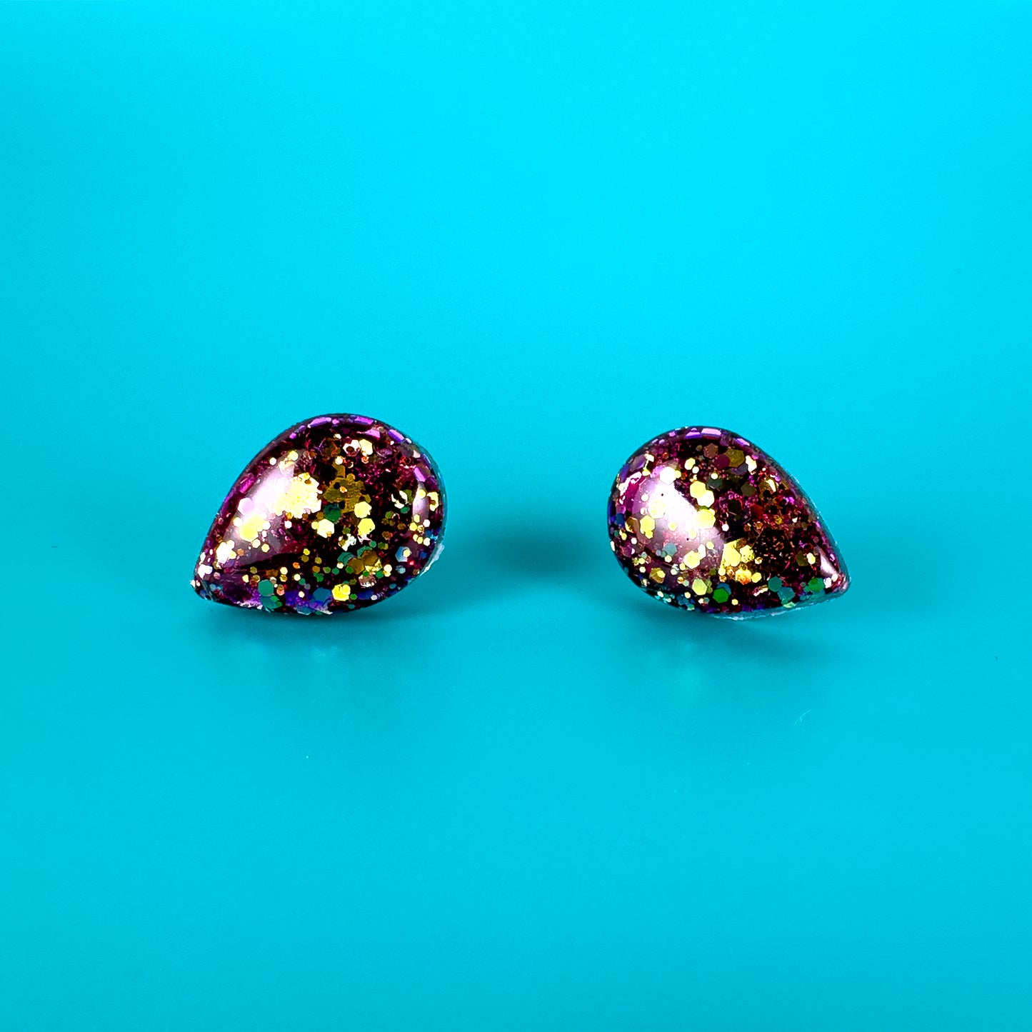 Chunky Glitter Teardrop Earrings