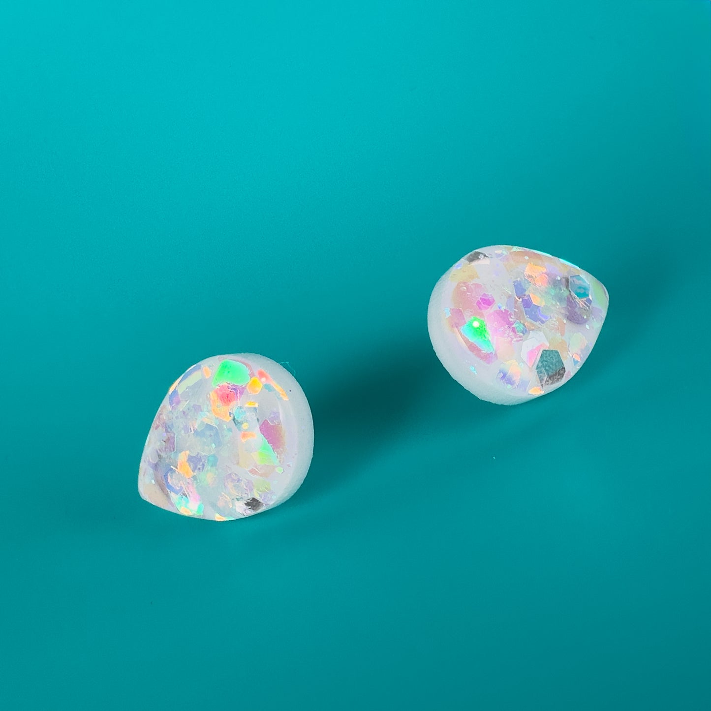 Glow In The Dark Teardrop Glitter Earrings