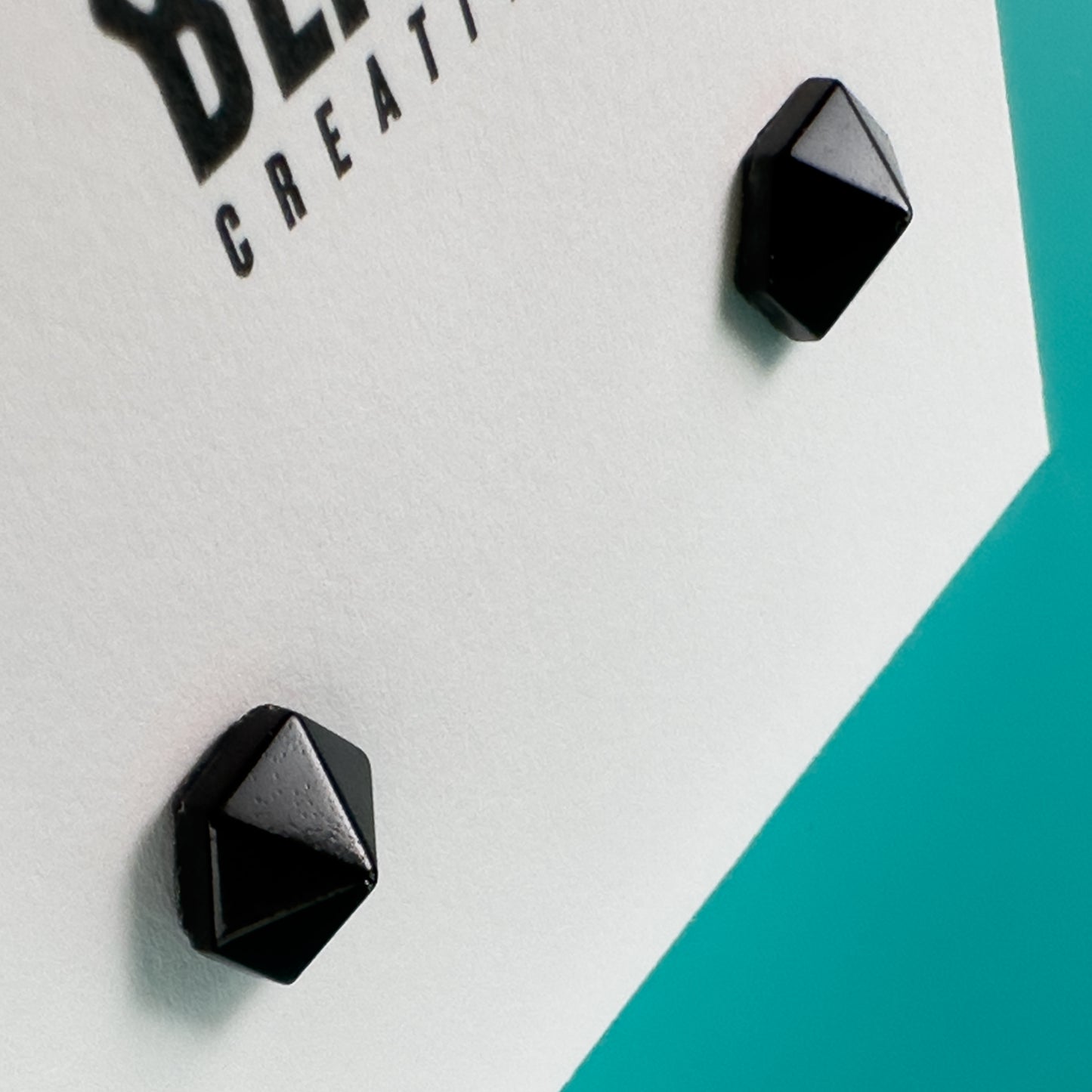 Tiny Hexagon Stud Earrings