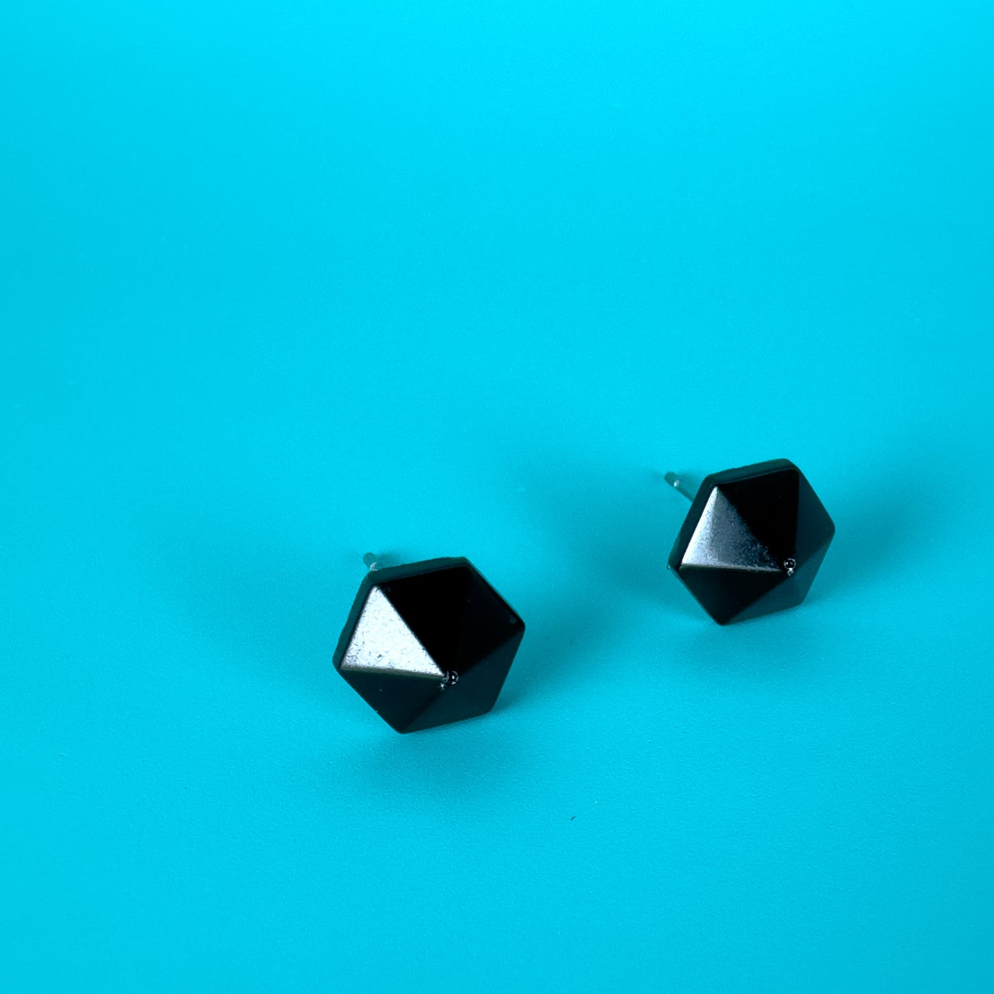 Tiny Hexagon Stud Earrings