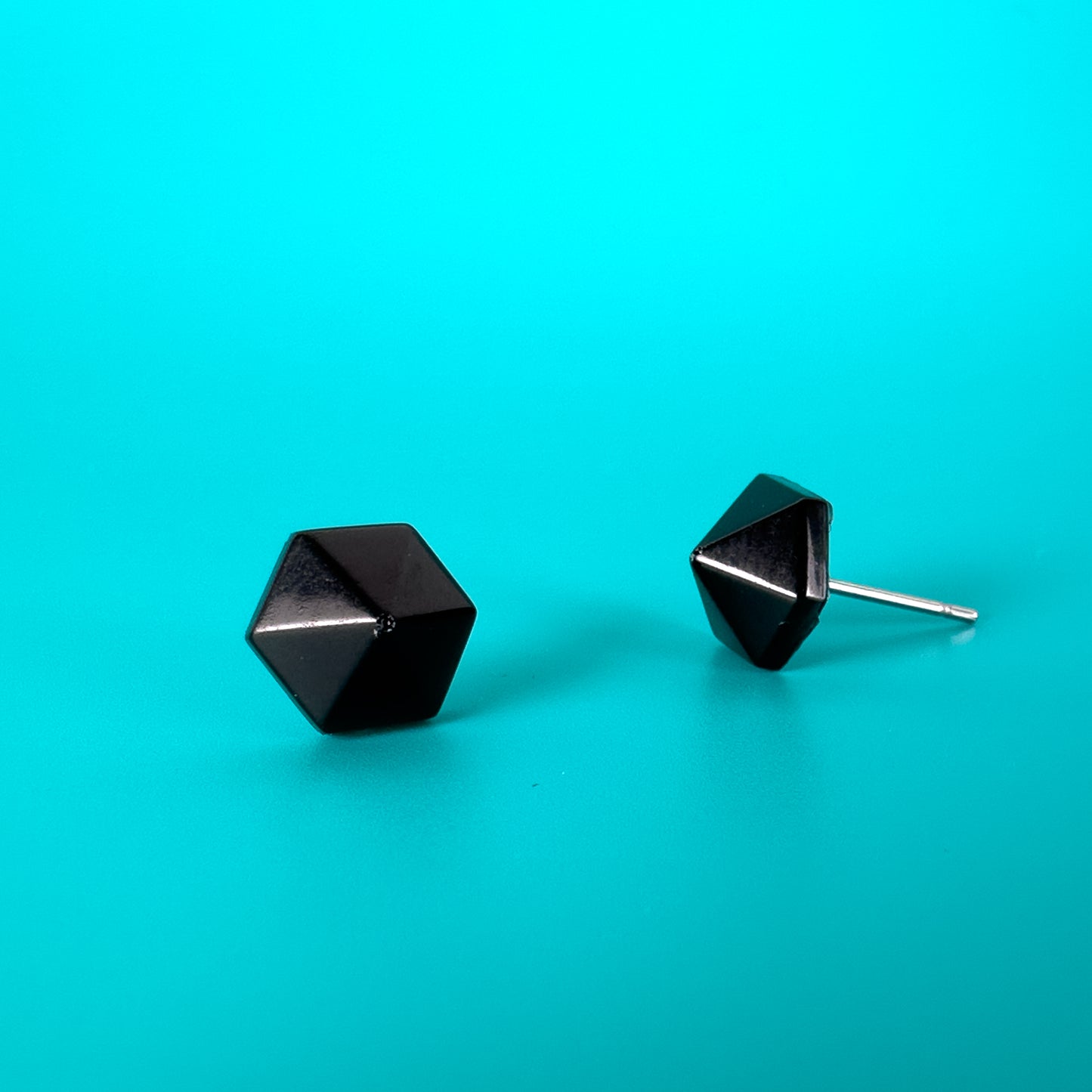 Tiny Hexagon Stud Earrings