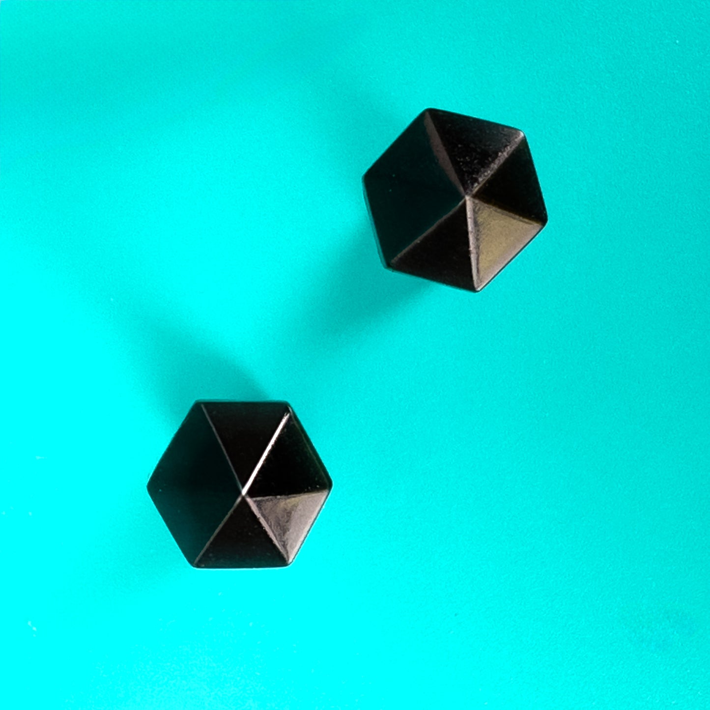 Tiny Hexagon Stud Earrings