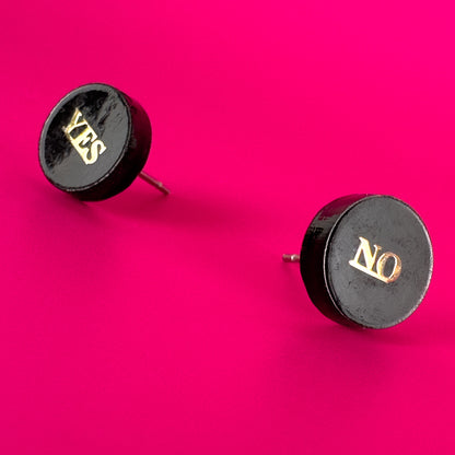 Yes/No Stud Earrings