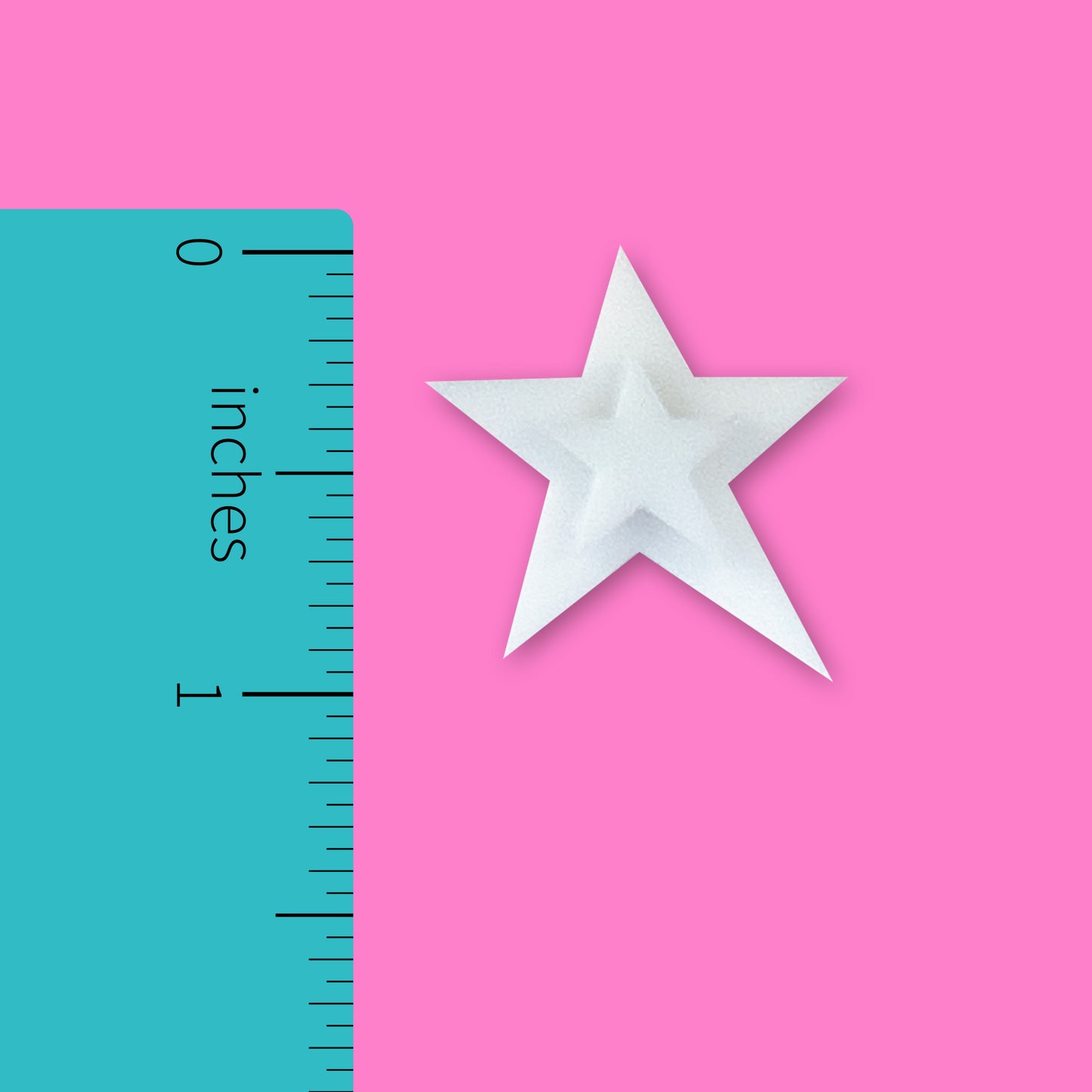 White Large Star Earrings