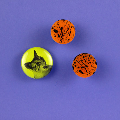 Orange + Black Glow In The Dark Earrings