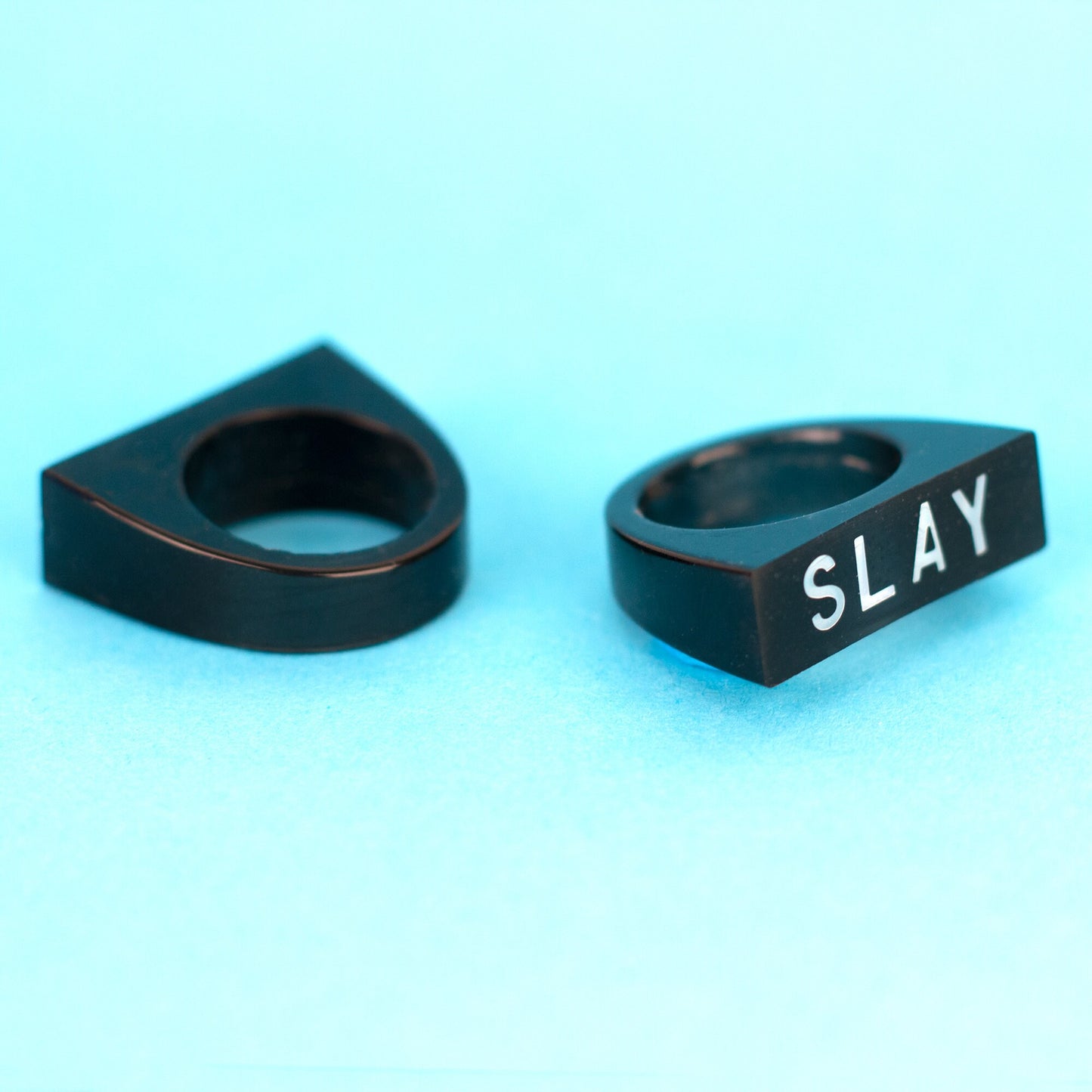 Holographic Letters SLAY Ring