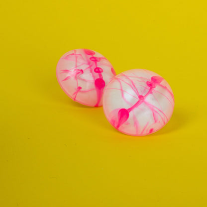 White + Pink Retro Style Stud Earrings