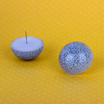 Silver Holographic Glitter Retro Earrings