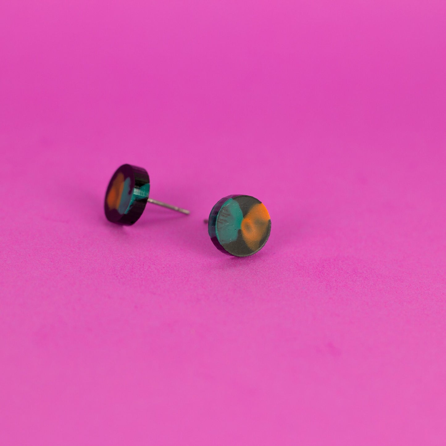 Hand Painted Unisex Stud Earrings