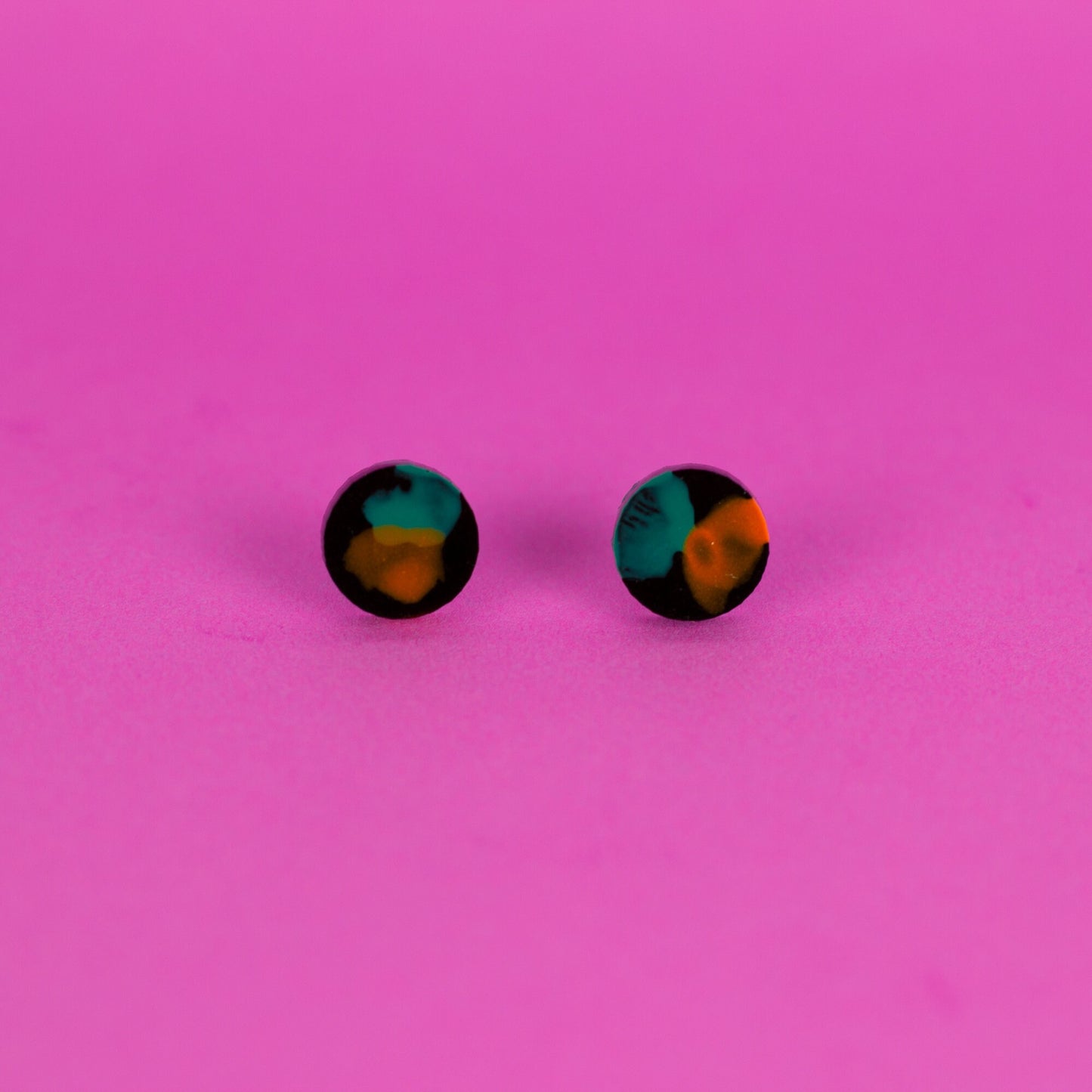 Hand Painted Unisex Stud Earrings