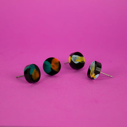 Hand Painted Unisex Stud Earrings