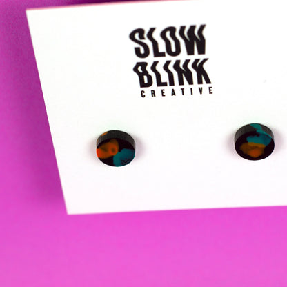 Hand Painted Unisex Stud Earrings