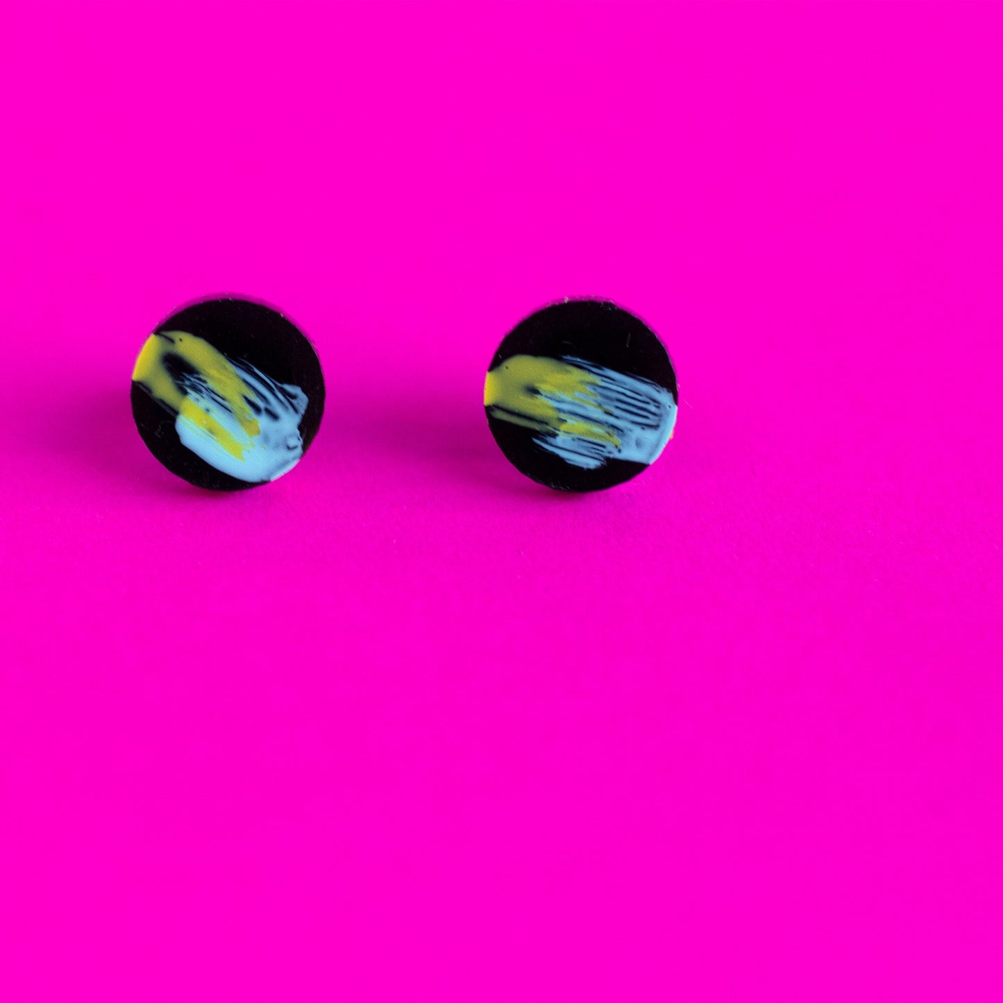 Hand Painted Unisex Stud Earrings