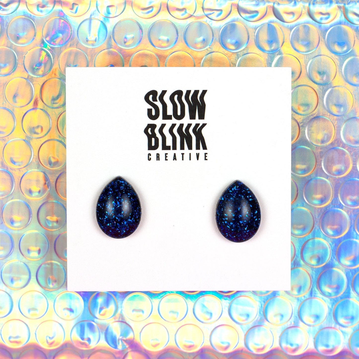 Royal Blue Teardrop Retro Earrings