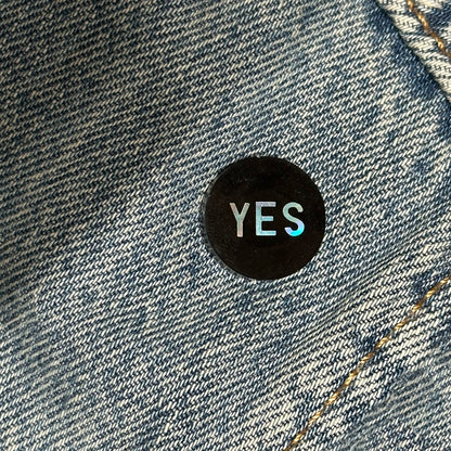 YES Holographic Lapel Pin (0.75")