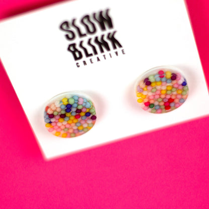 Kidcore Rainbow Sprinkles Earrings