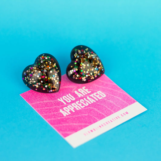 Rainbow Heart Kidcore Earrings