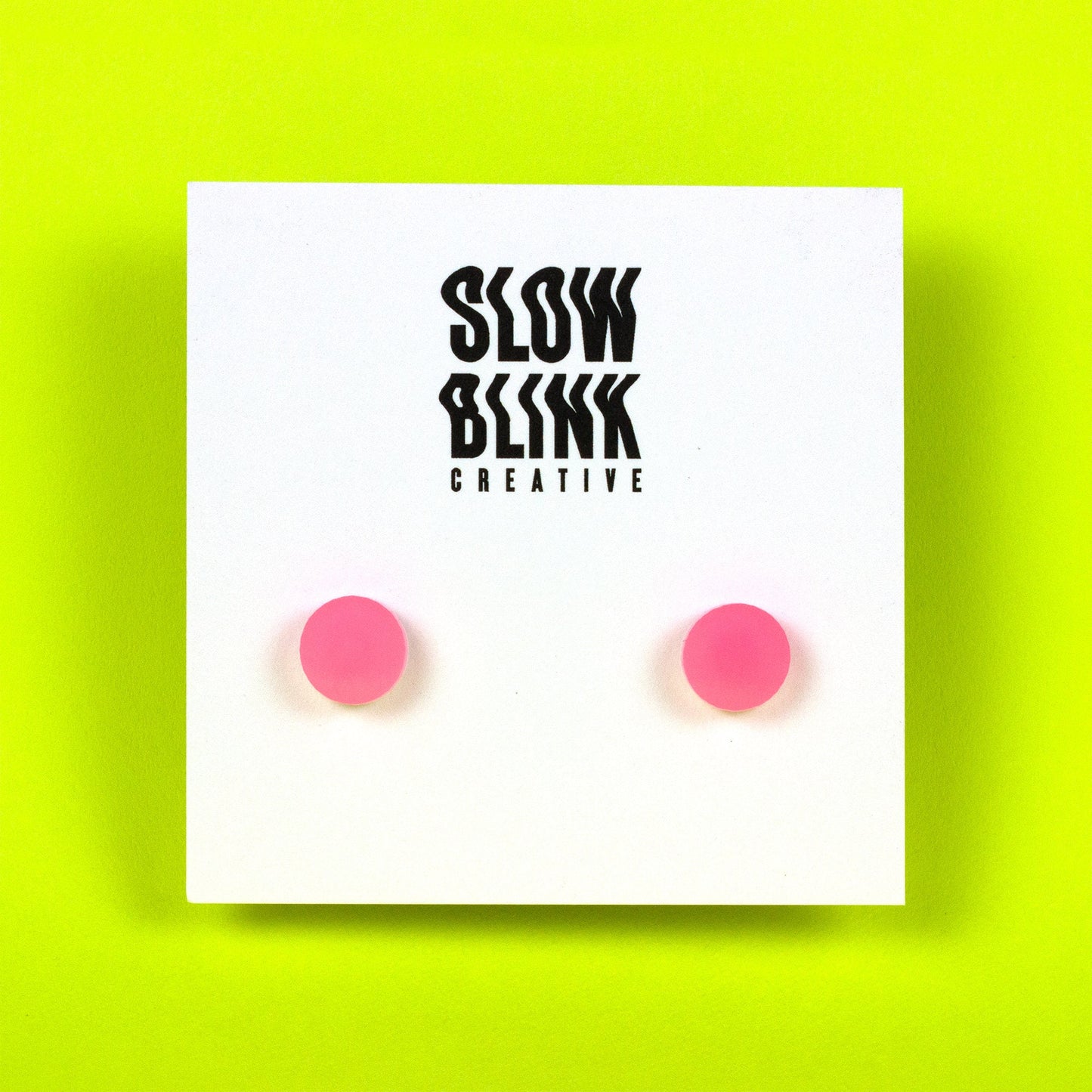 Glow in the Dark Earrings / Pink (Glows White)