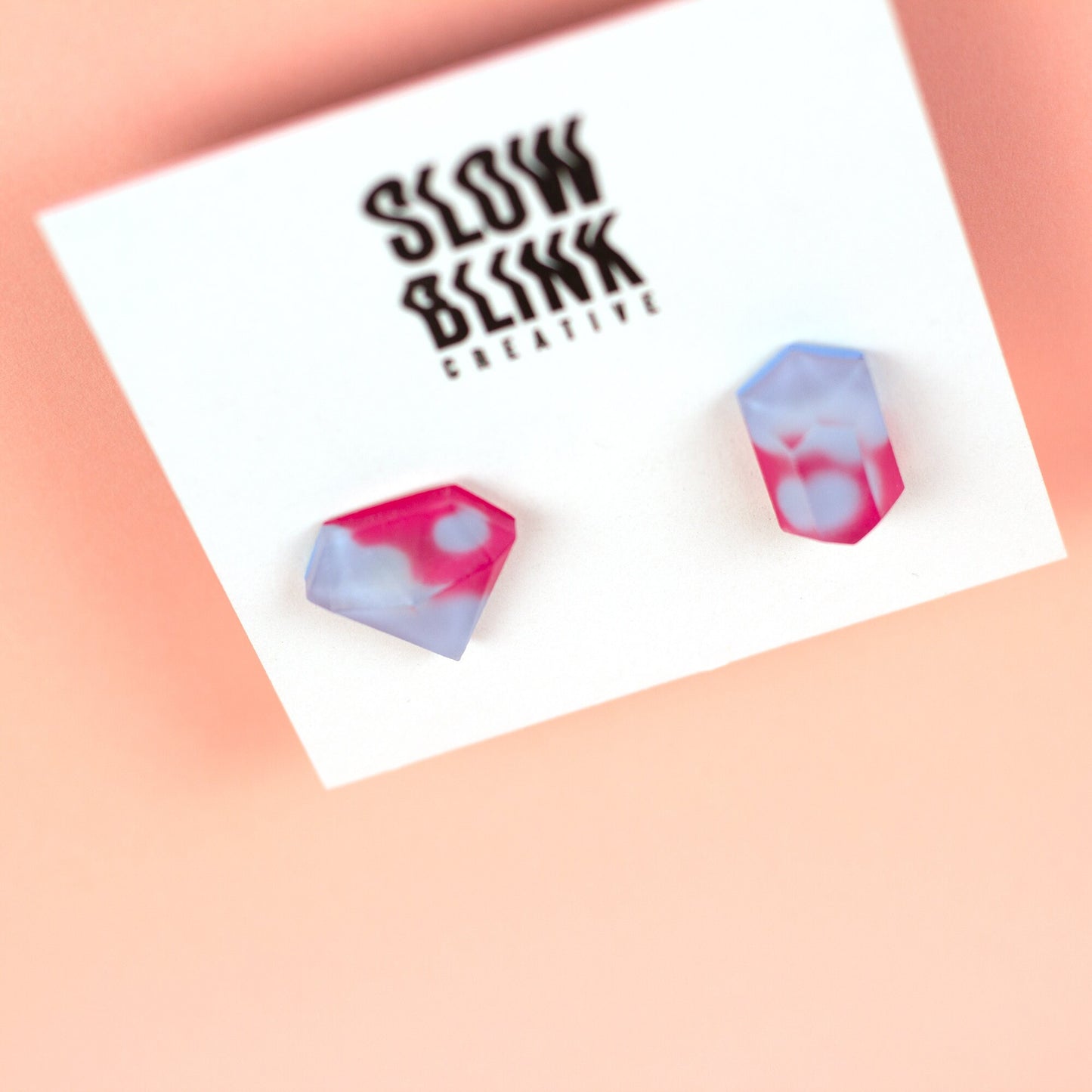 Mismatched Pink + Purple Earrings With Matte Finish