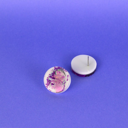 Purple + White Fun Earrings