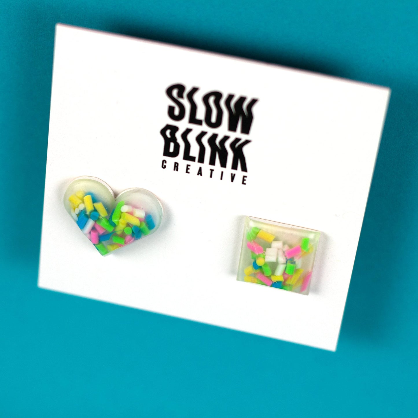 Mismatched Kidcore Rainbow Sprinkle Earrings