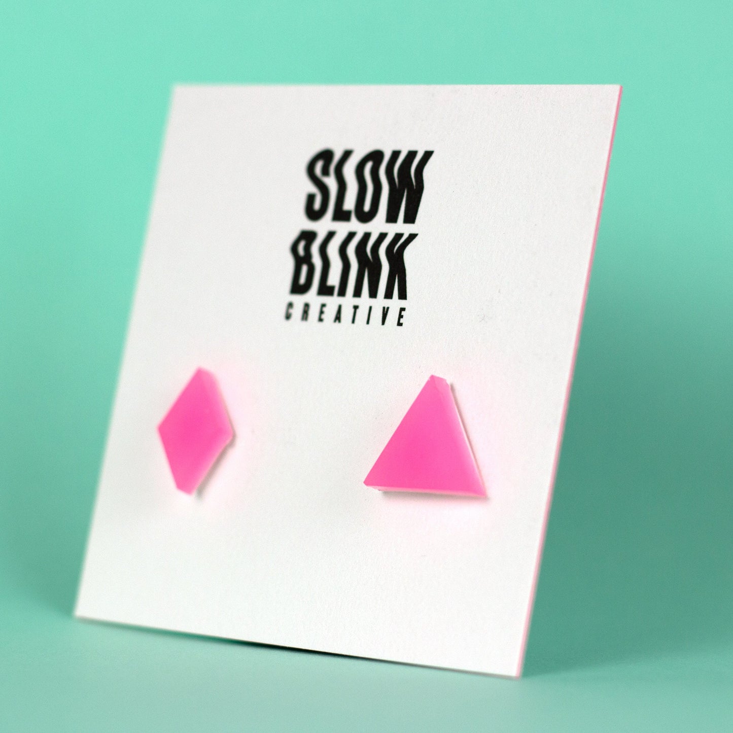 Pink Glow In The Dark Mismatched Earrings (Glows White)