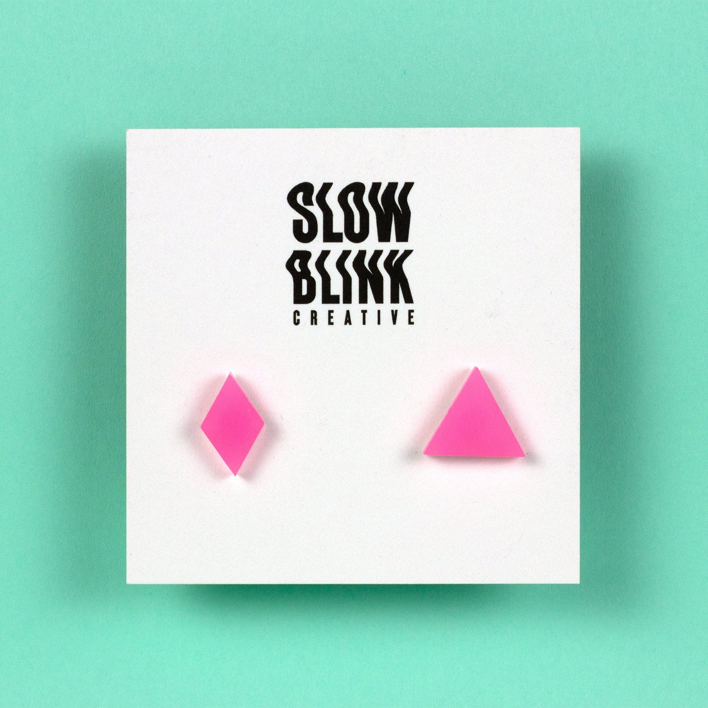 Pink Glow In The Dark Mismatched Earrings (Glows White)