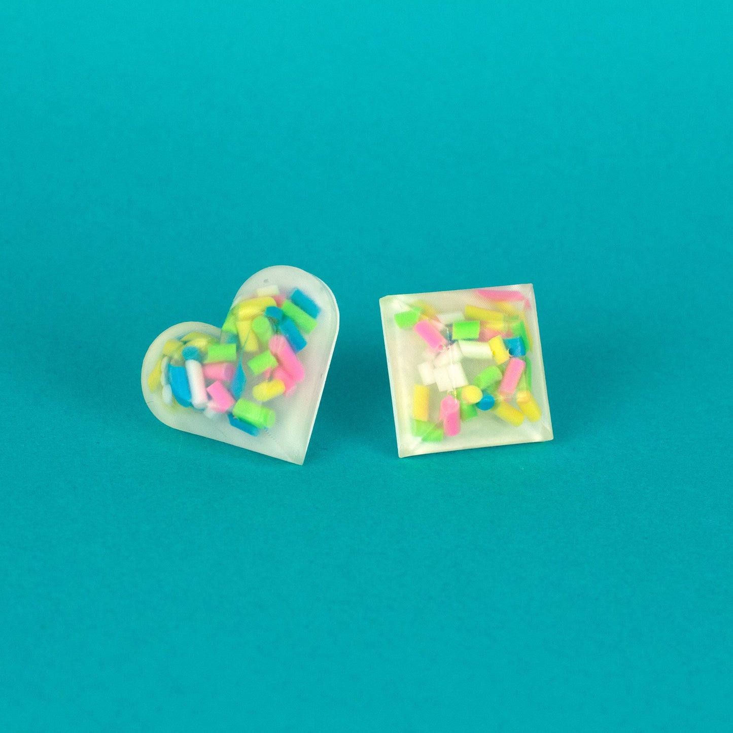 Mismatched Kidcore Rainbow Sprinkle Earrings