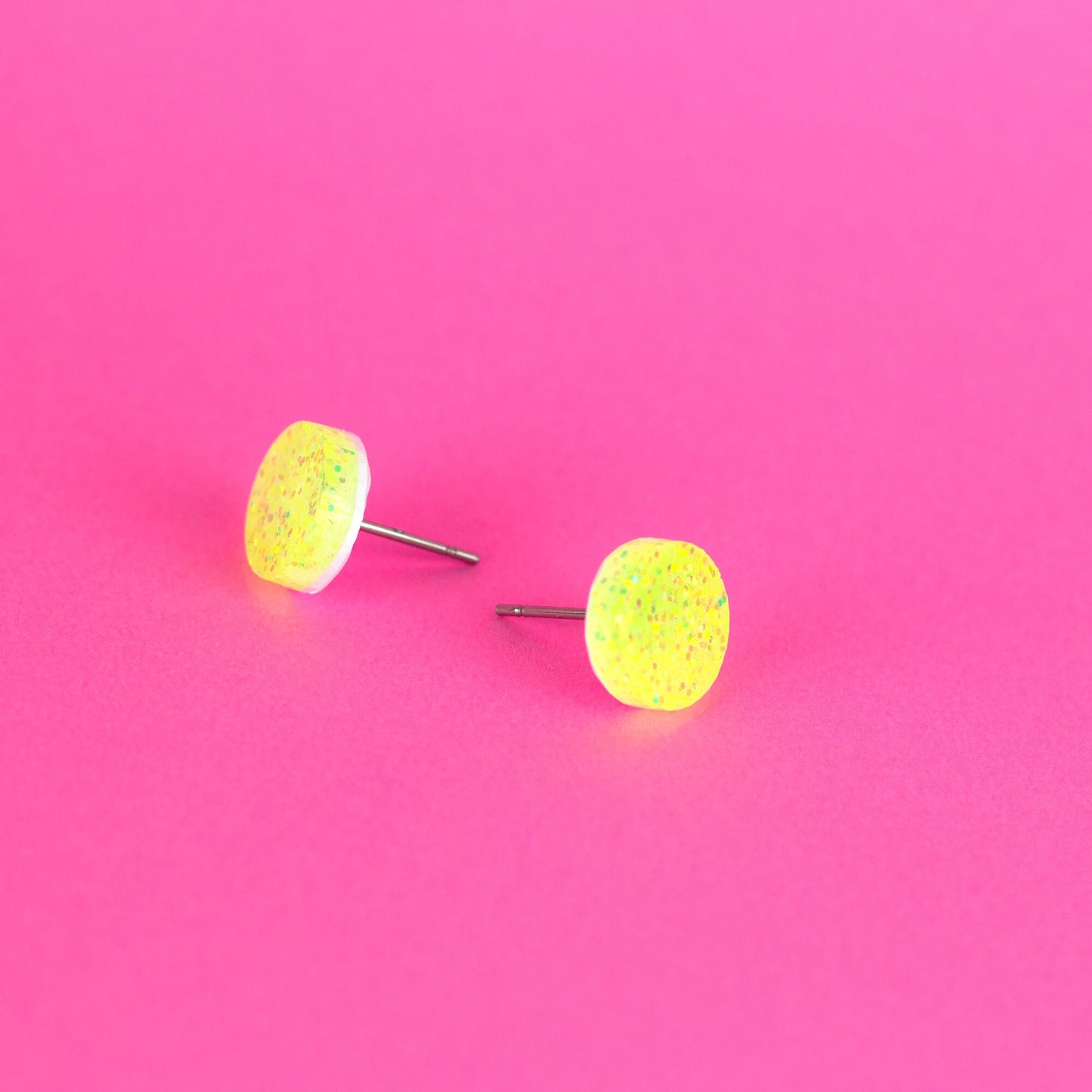 Glitter Resin Stud Earrings