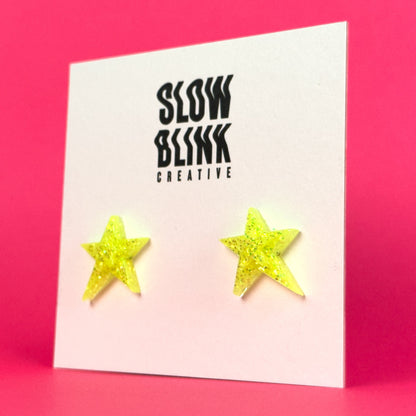 Glitter Star Earrings