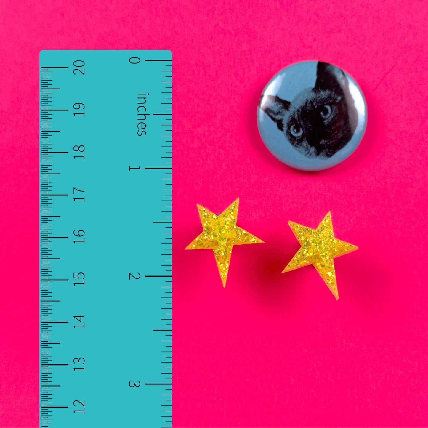 Glitter Star Earrings