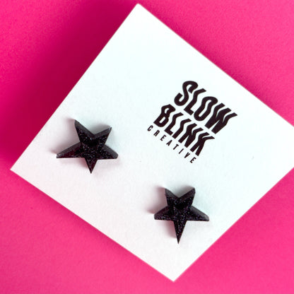 Glitter Star Earrings