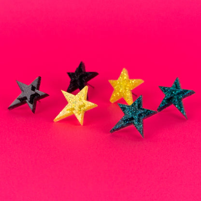 Glitter Star Earrings