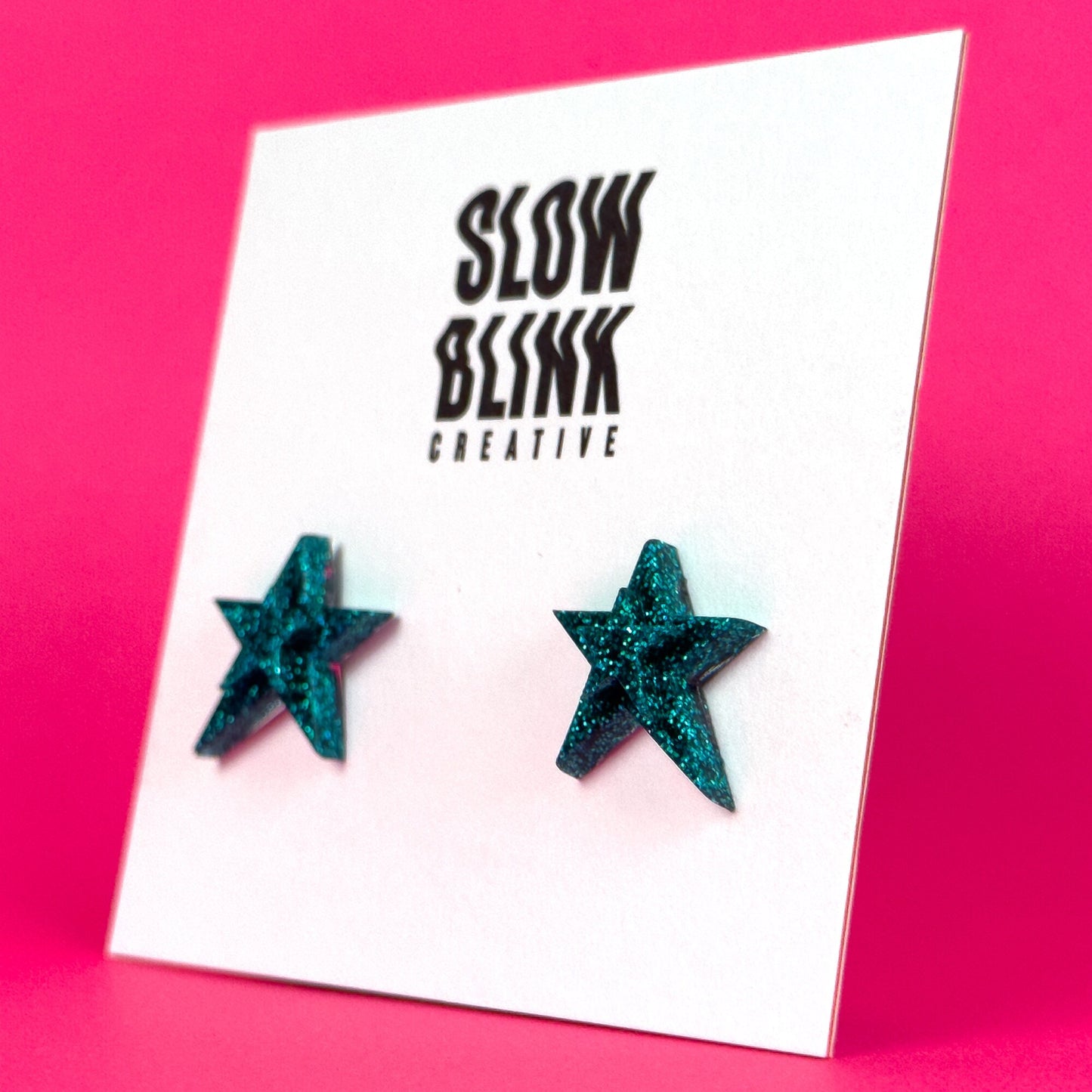 Glitter Star Earrings