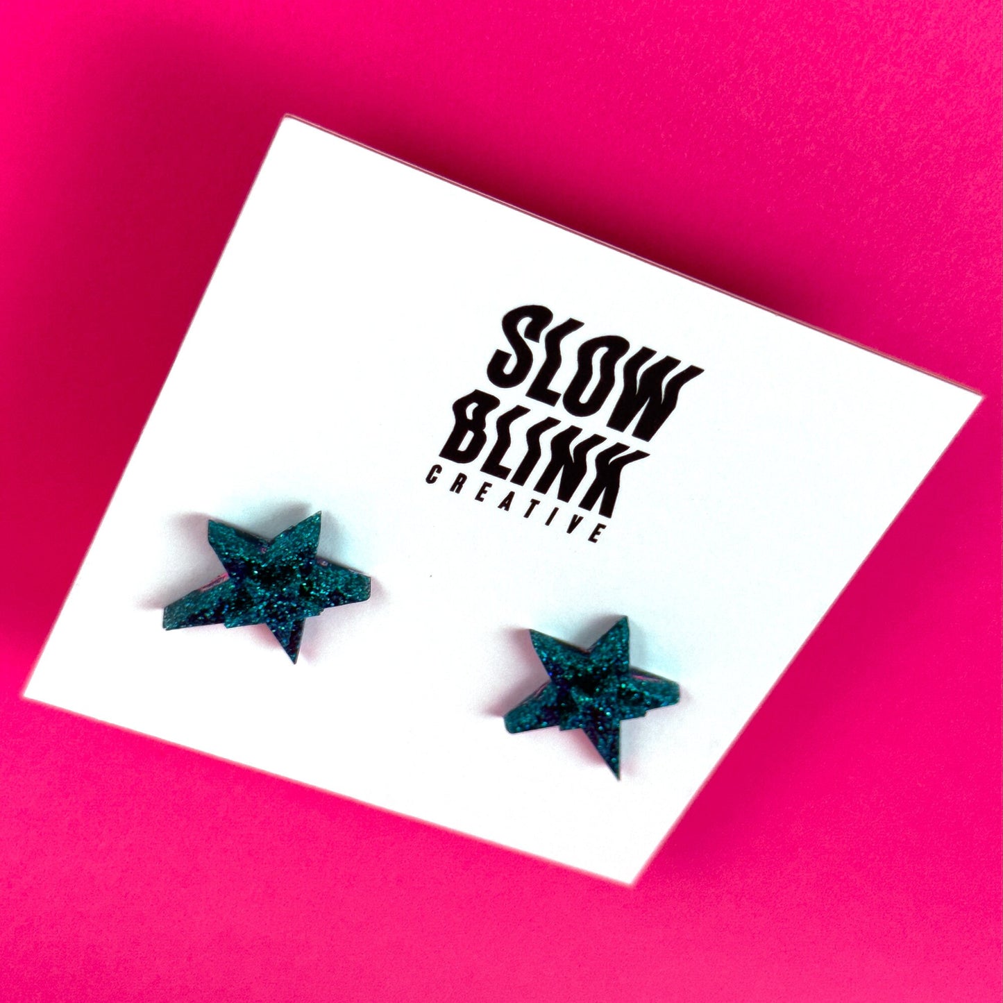 Glitter Star Earrings