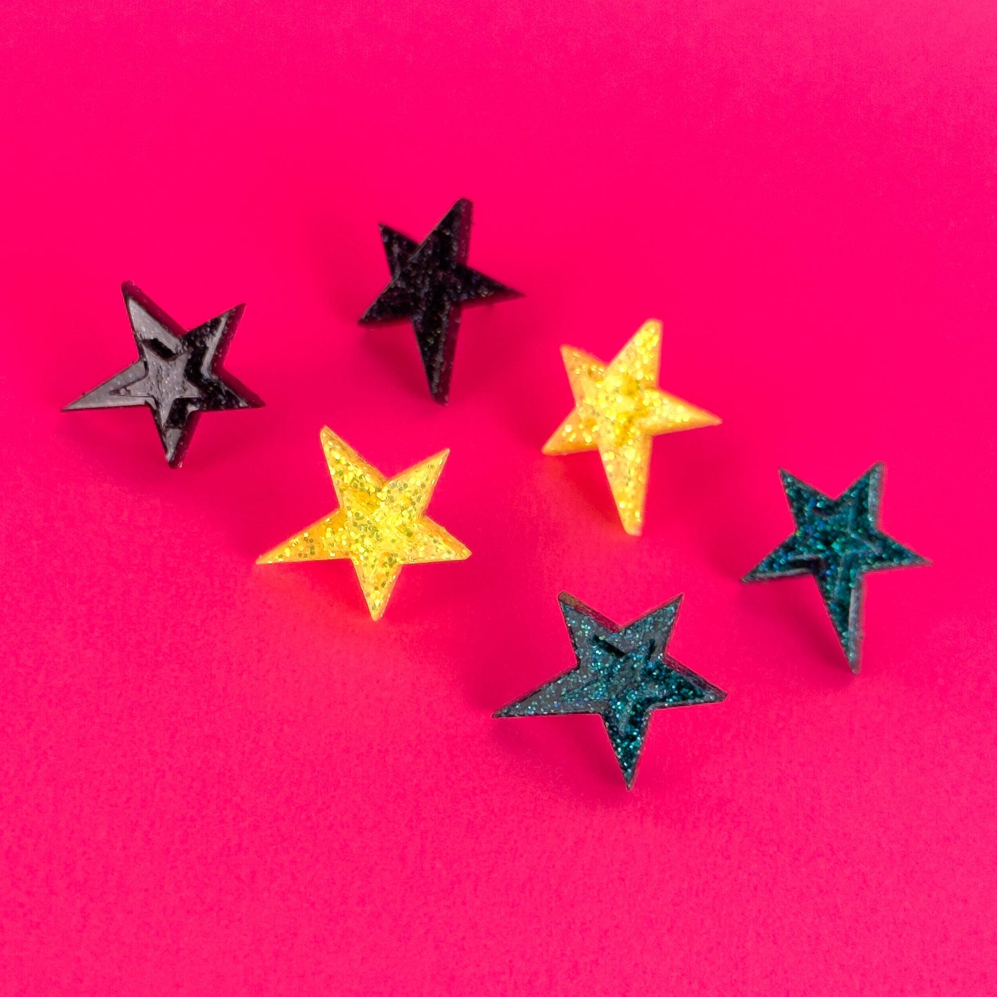 Glitter Star Earrings