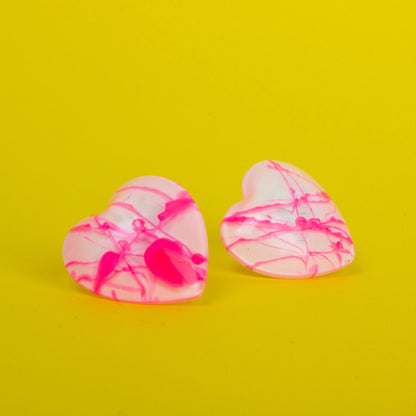 Heart Splatter Earrings