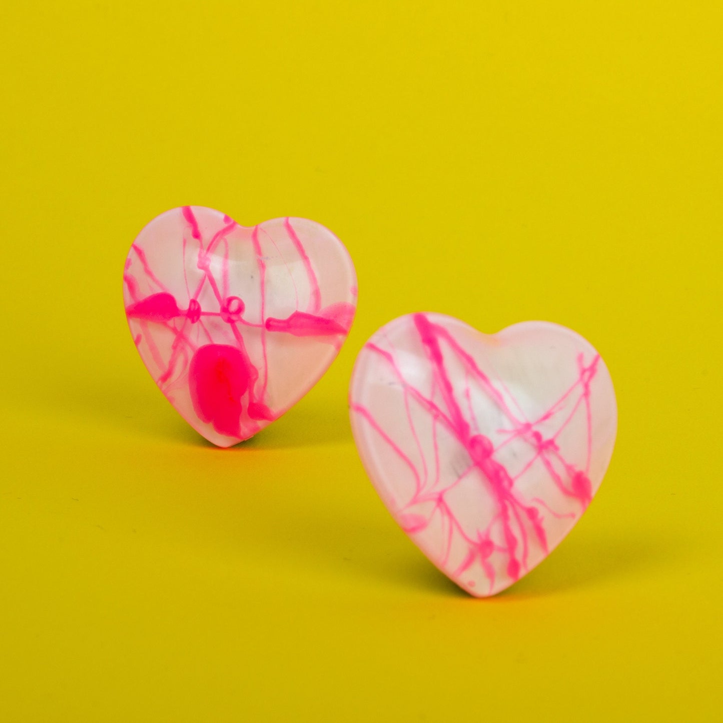 Heart Splatter Earrings