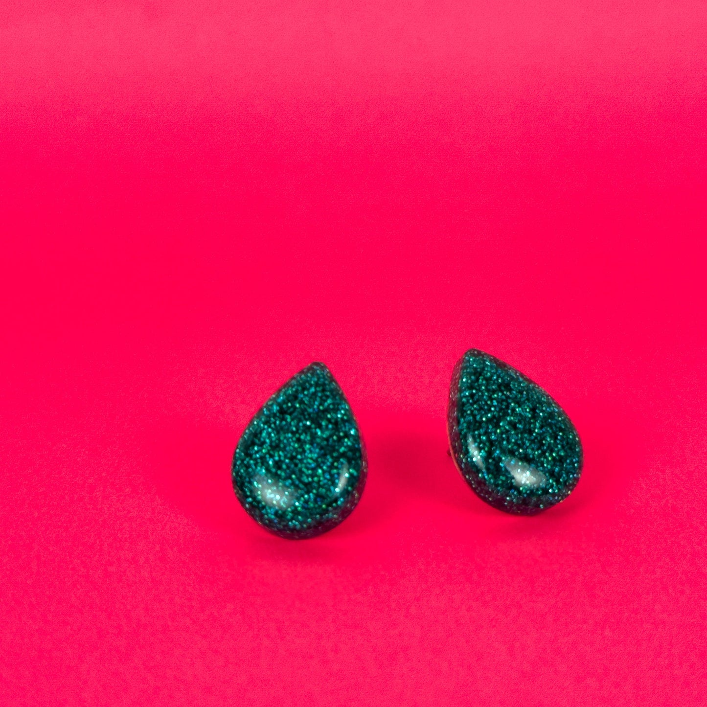 Glitter Teardrop Earrings